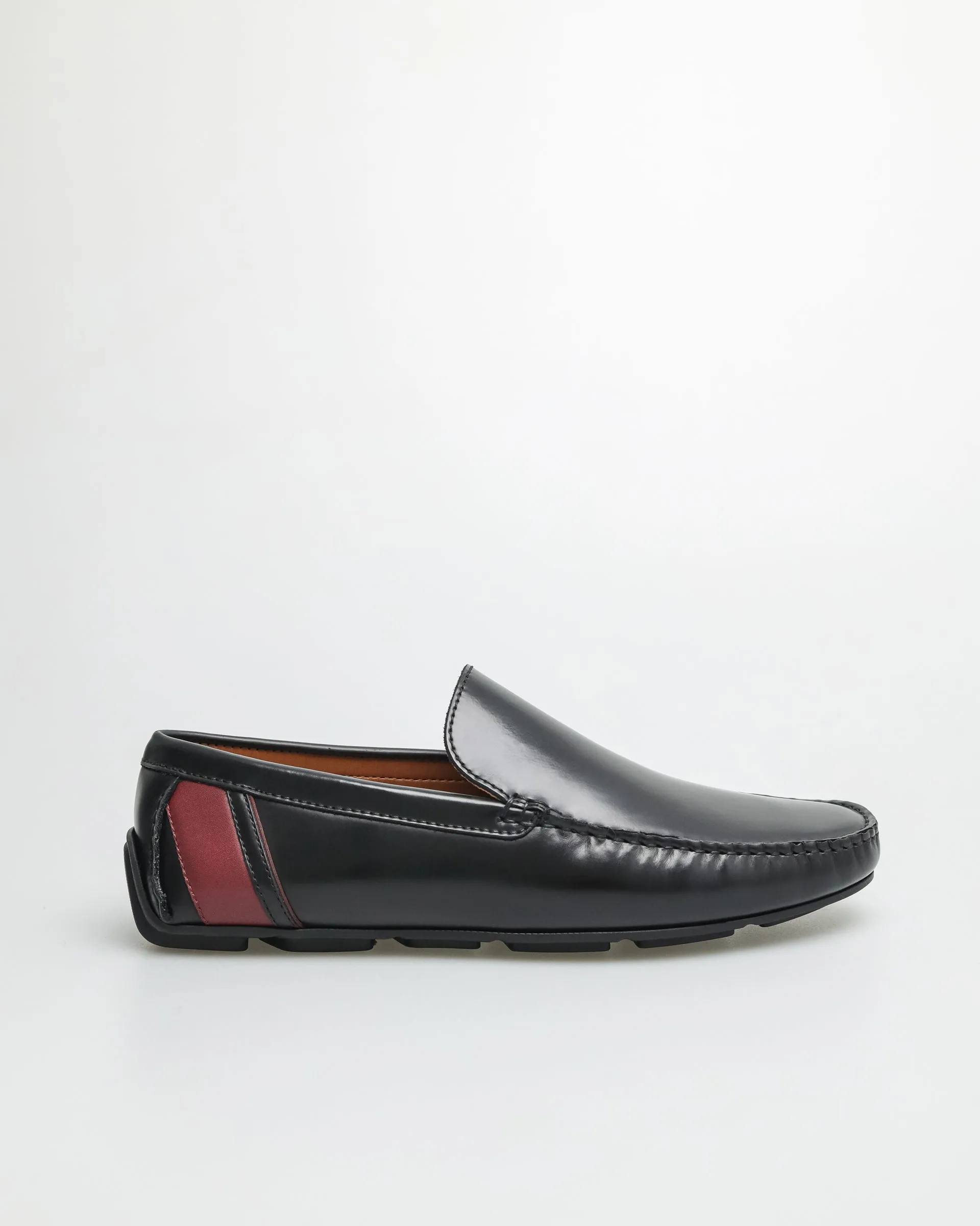 C486 Black Men's Plain Moccasins by Tomaz