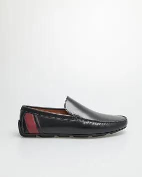 C486 Black Men's Plain Moccasins by Tomaz