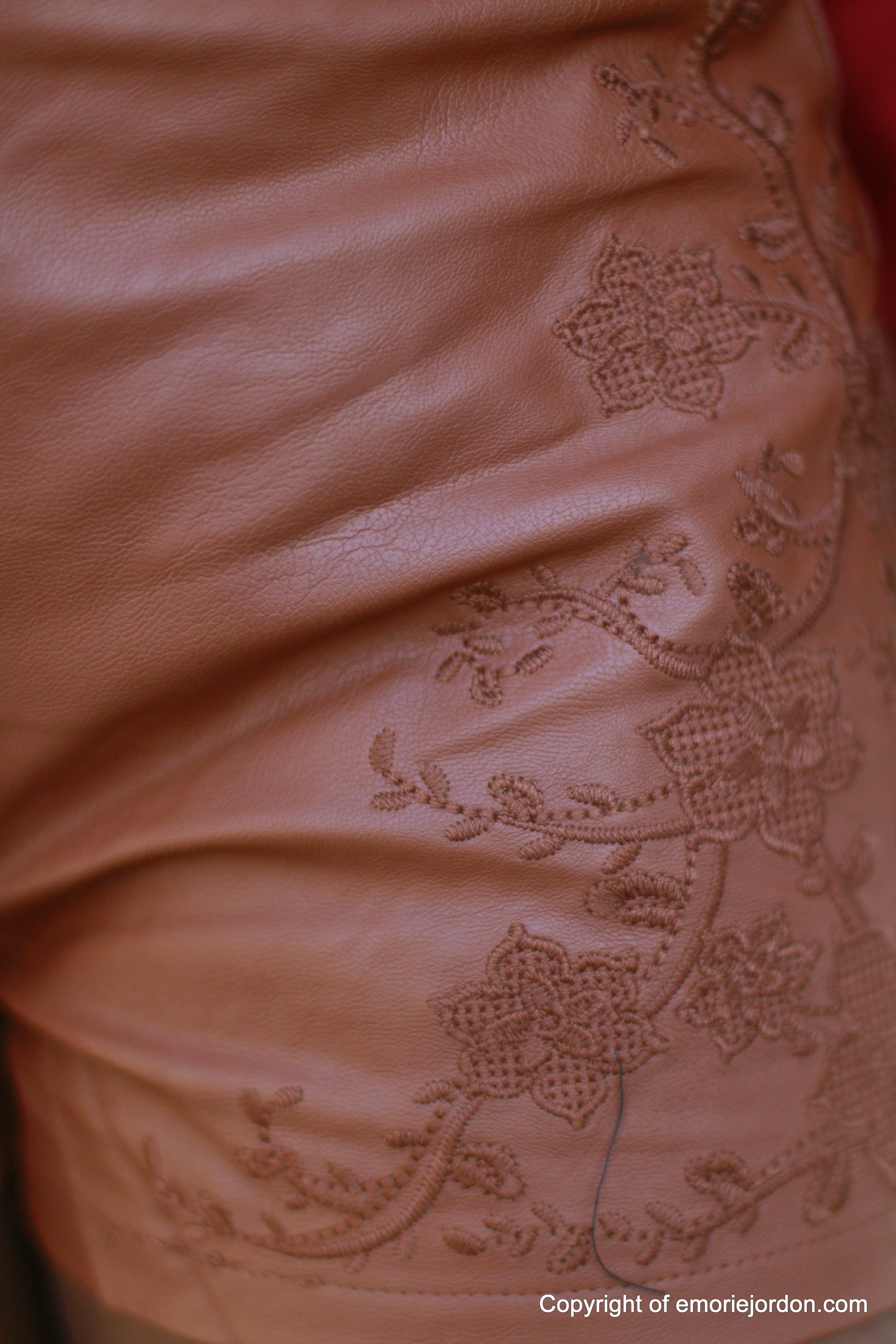 Caramel Embroidered Shorts.