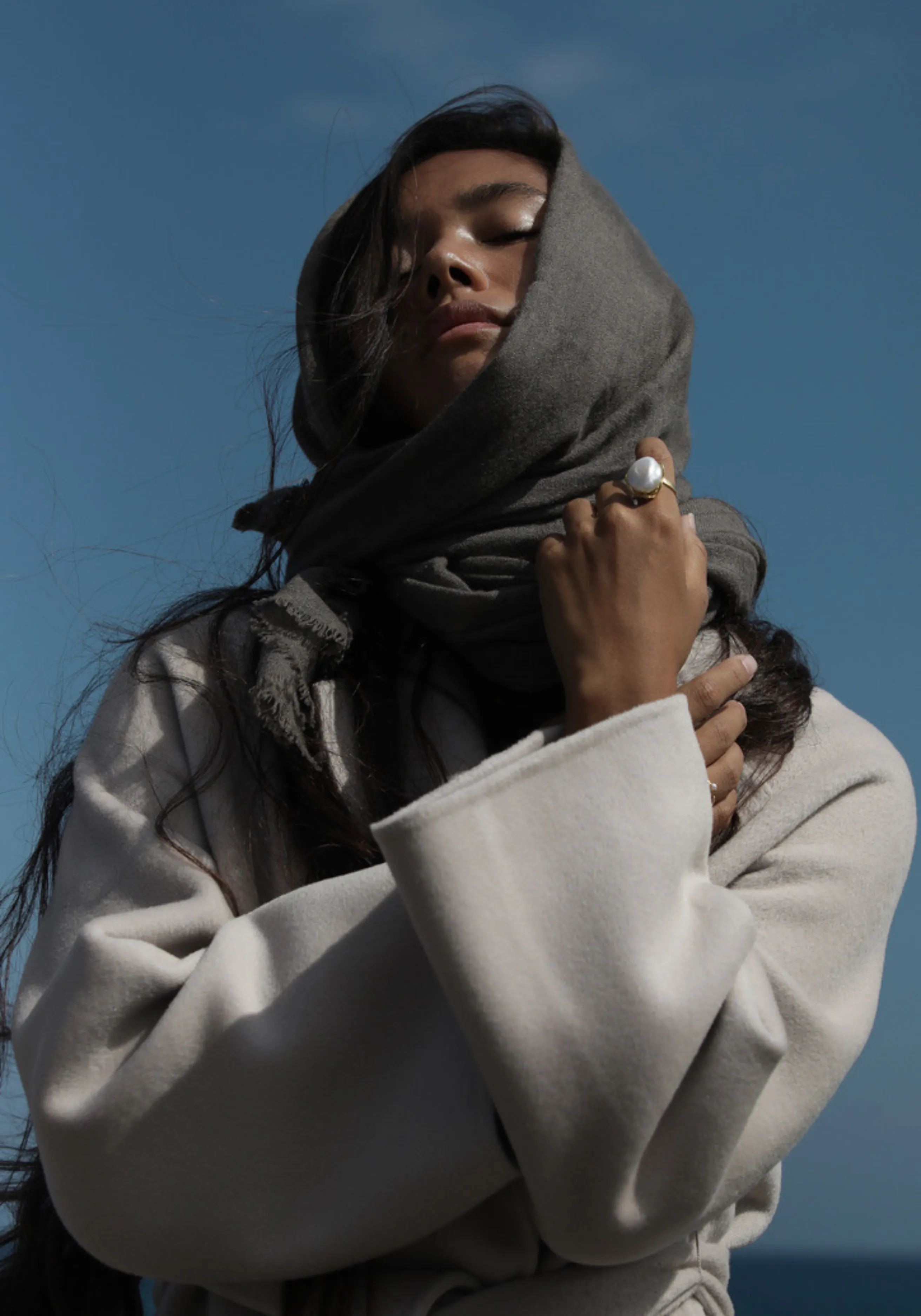 Cashmere Scarf Charcoal - 50% Off