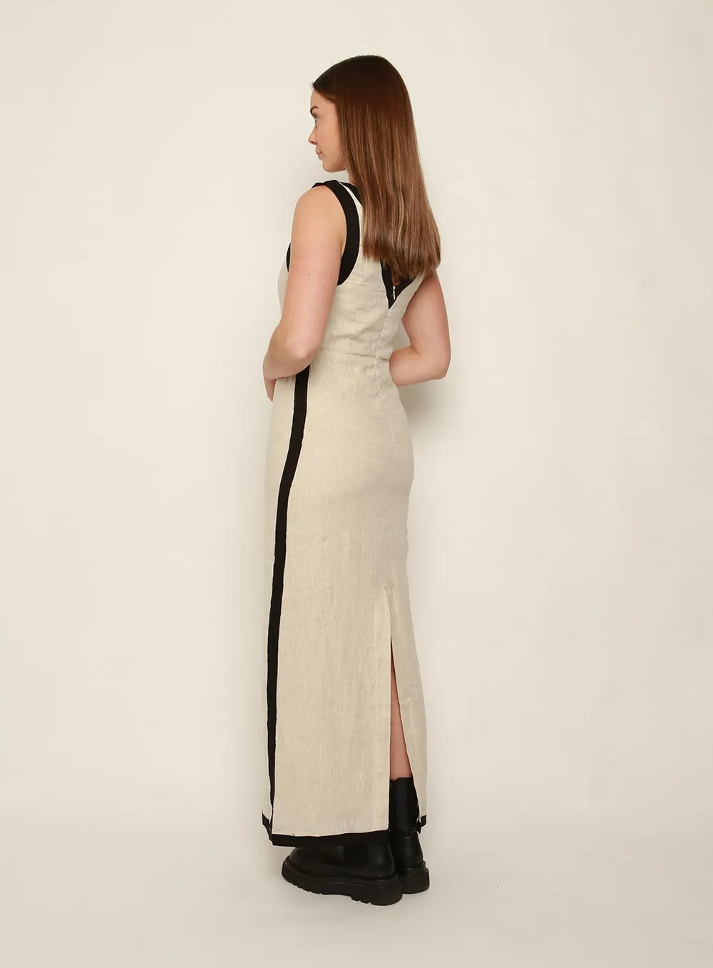 Cass Midi Dress in Oatmeal