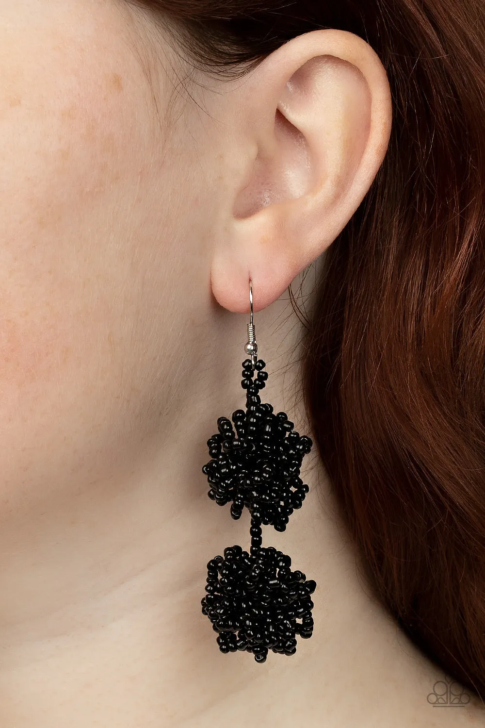 Celestial Collision: Black Earring - Unique and Stylish Fashion Accessory