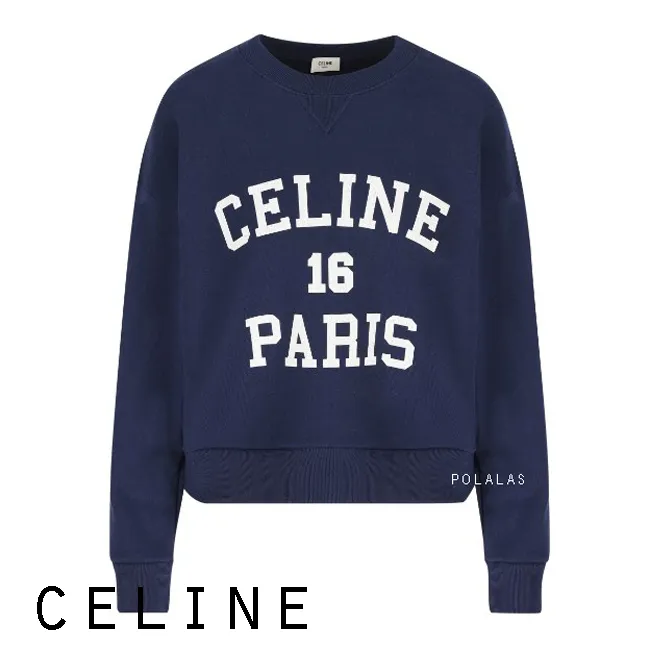 CELINE sweatshirt Paris 16 cotton fleece.