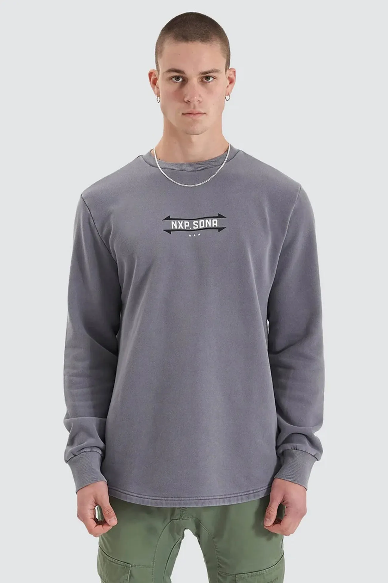 Chambers Dual Curved Sweater Pigment Steel Grey