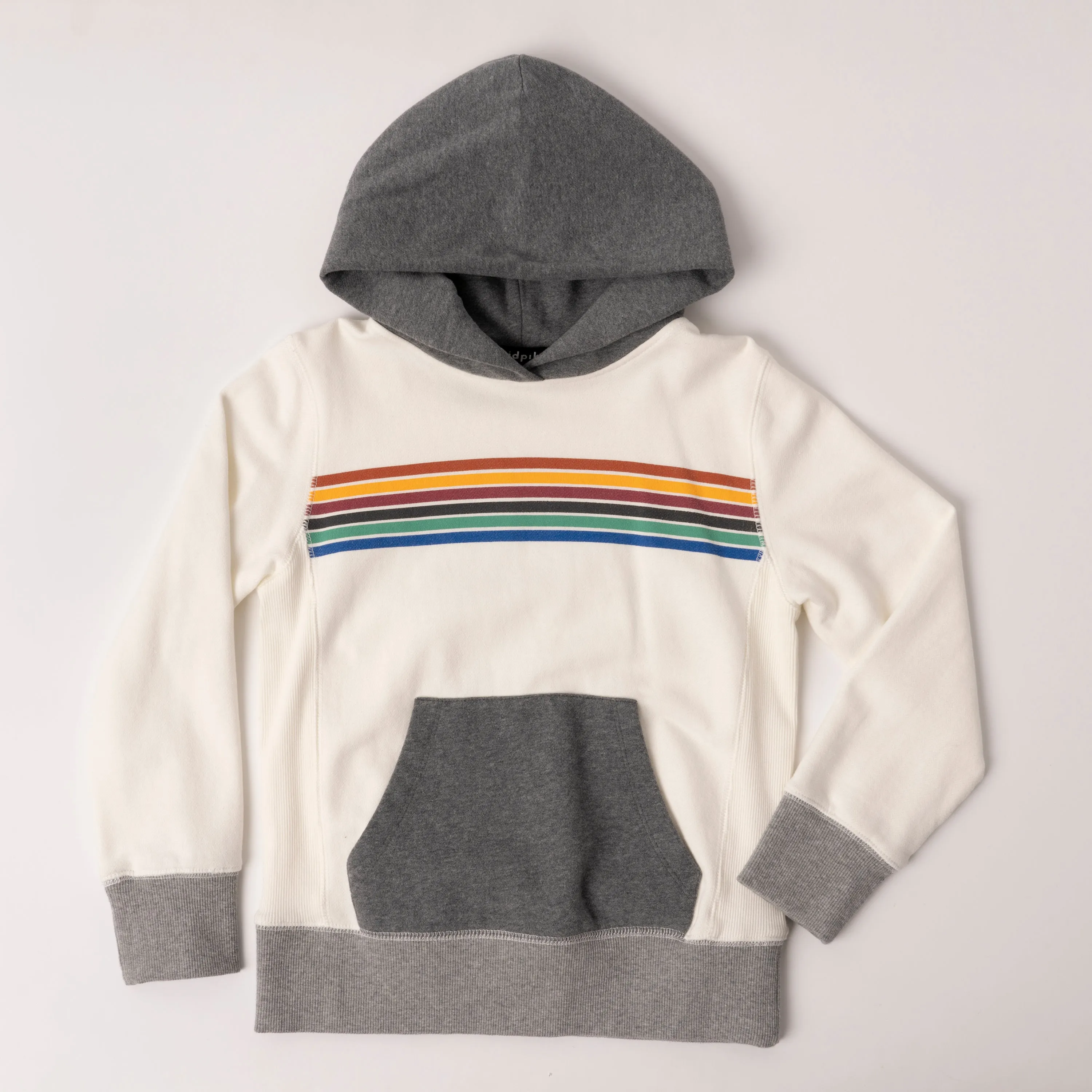 Chest Stripe Color Block Hoodie