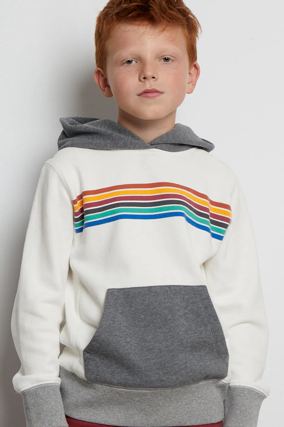 Chest Stripe Color Block Hoodie