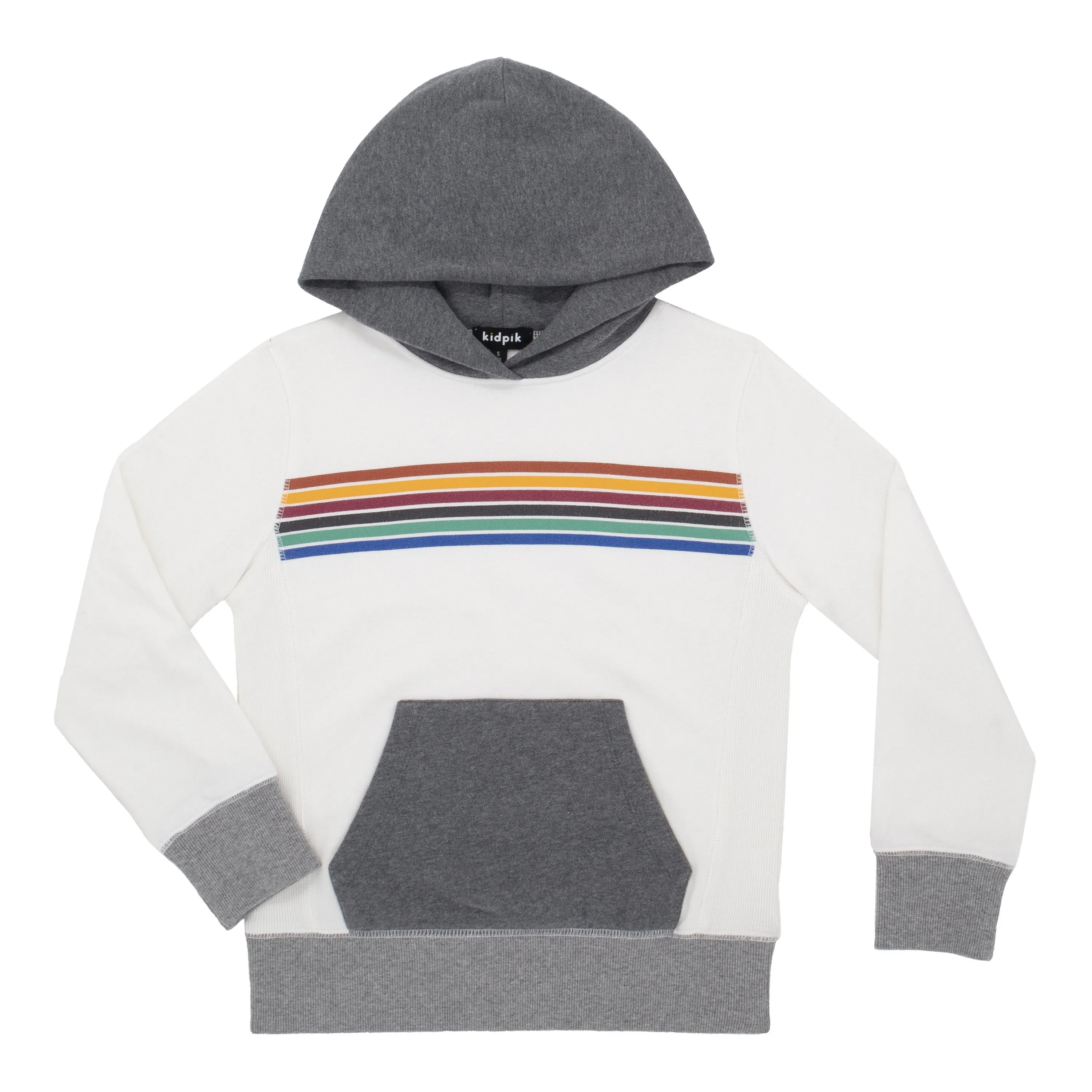 Chest Stripe Color Block Hoodie