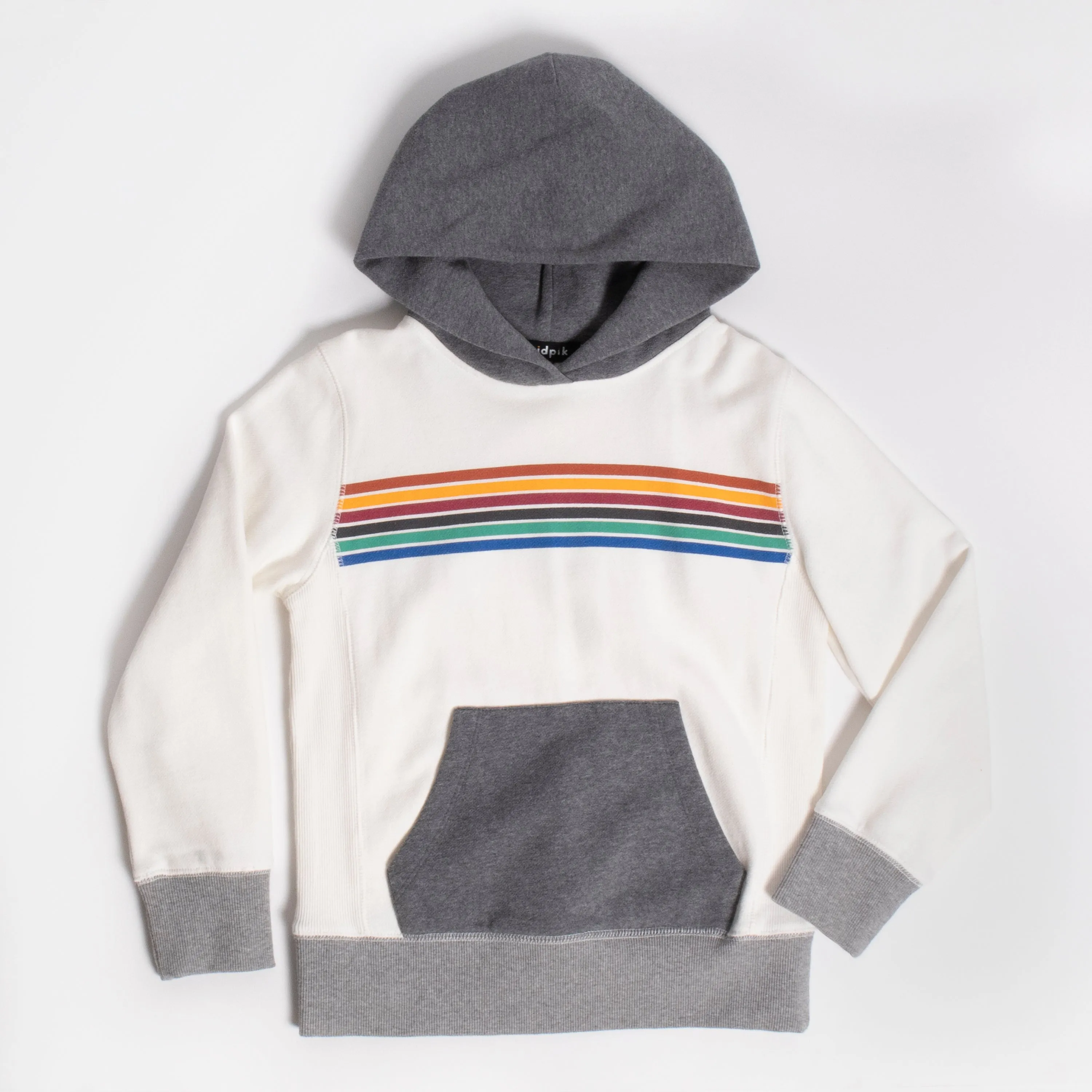 Chest Stripe Color Block Hoodie