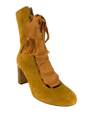 Chloe Harper Suede Ankle Boots, Lace-up, Size 7.5