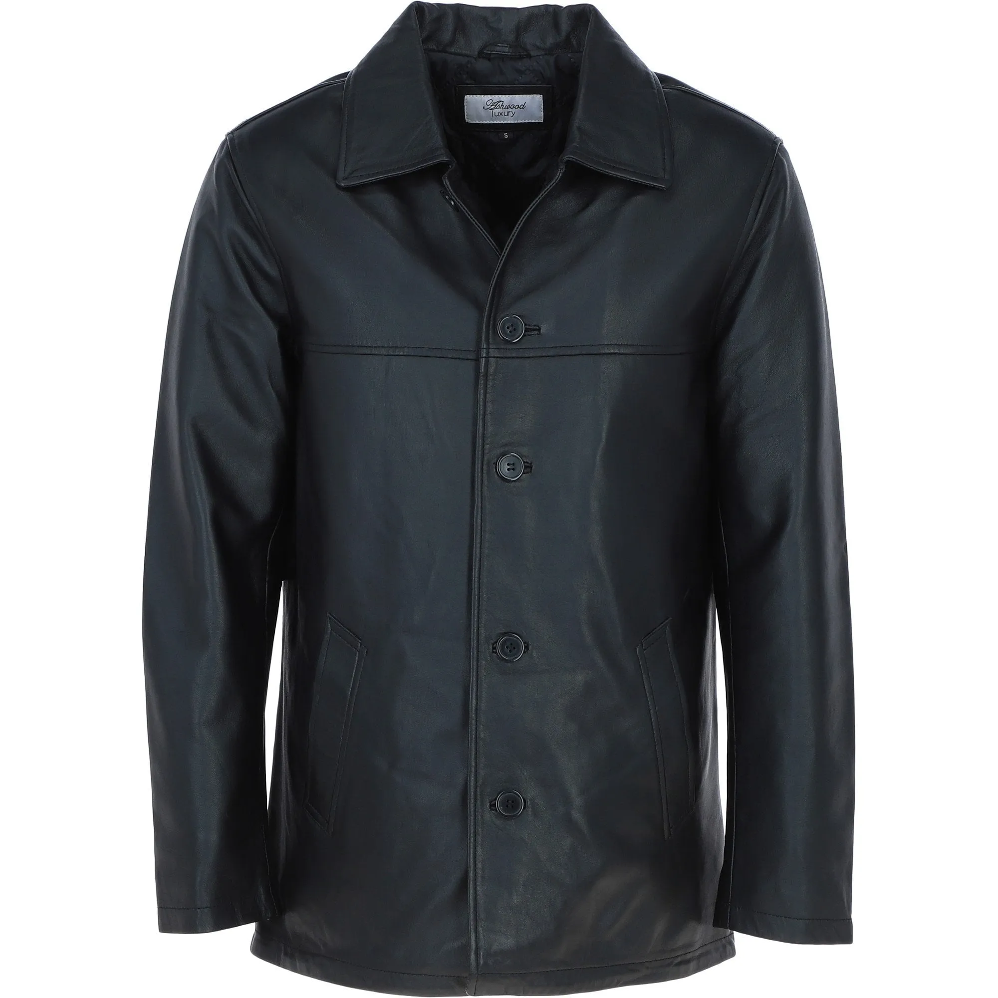 Classic Ashwood Men's Black Leather Jacket: AWM-REEFER