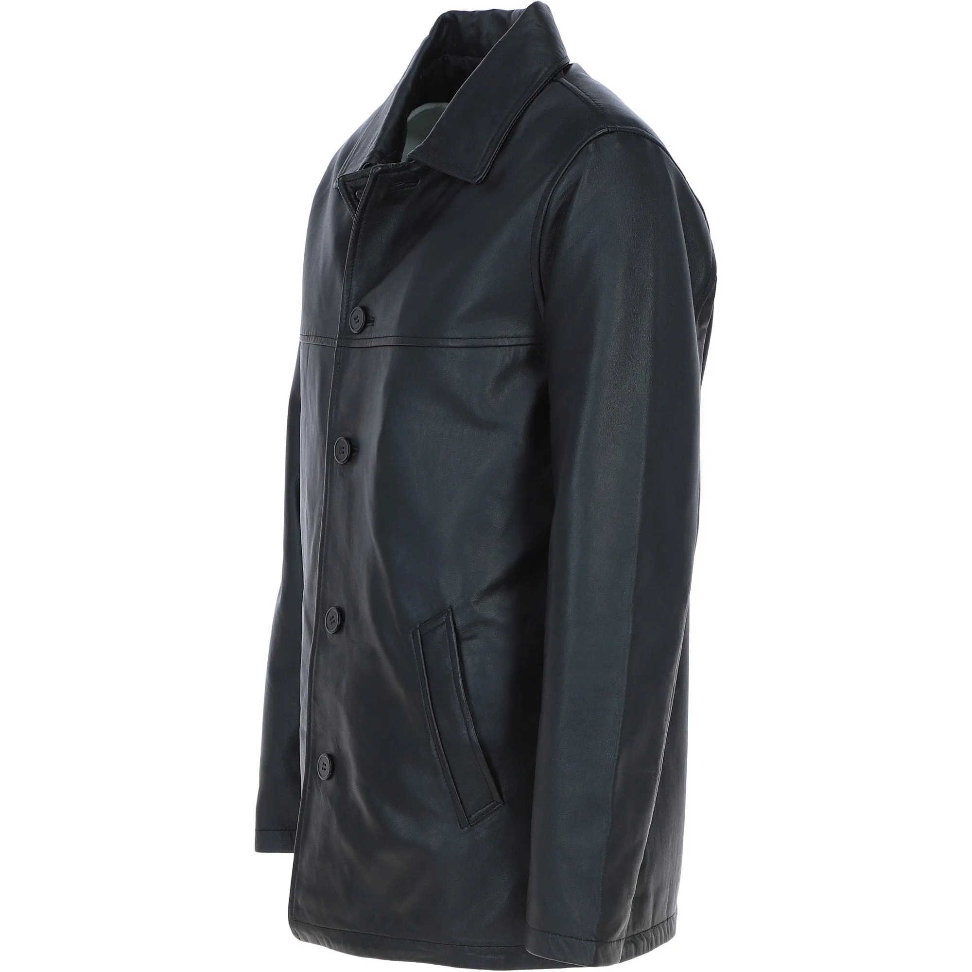 Classic Ashwood Men's Black Leather Jacket: AWM-REEFER