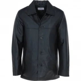 Classic Ashwood Men's Black Leather Jacket: AWM-REEFER