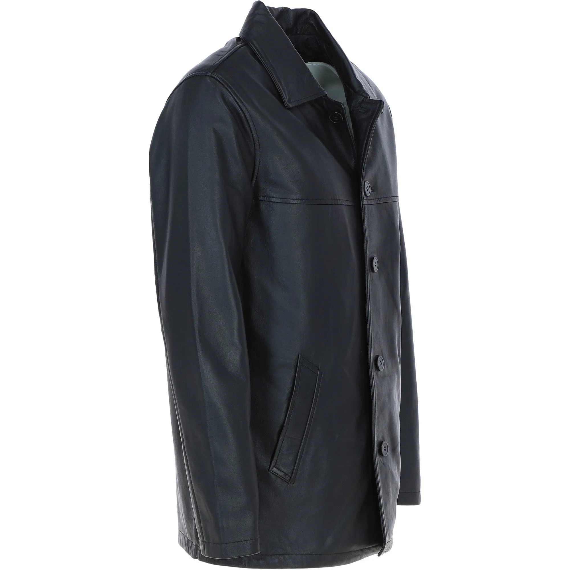 Classic Ashwood Men's Black Leather Jacket: AWM-REEFER