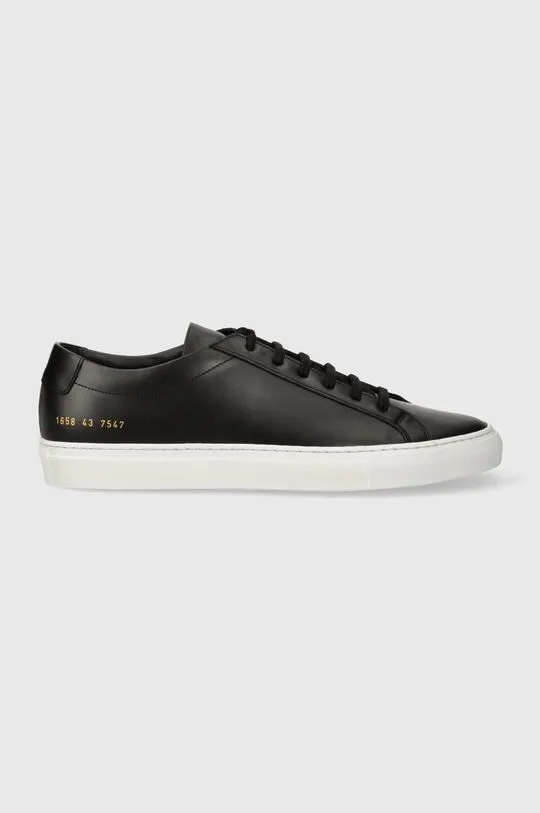 Common Projects leather sneakers Achilles Low White Sole black color 1658