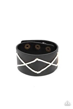 Cottagecore Couture - Black Bracelet: Rustic Charm and Style