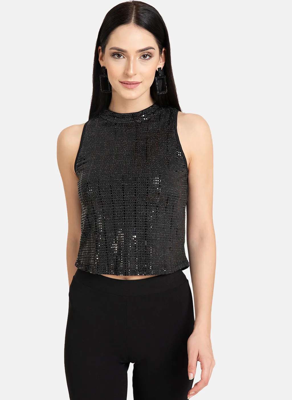 Crop Top with Round Neck