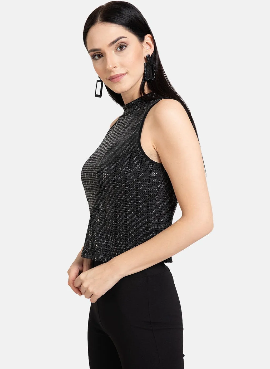 Crop Top with Round Neck