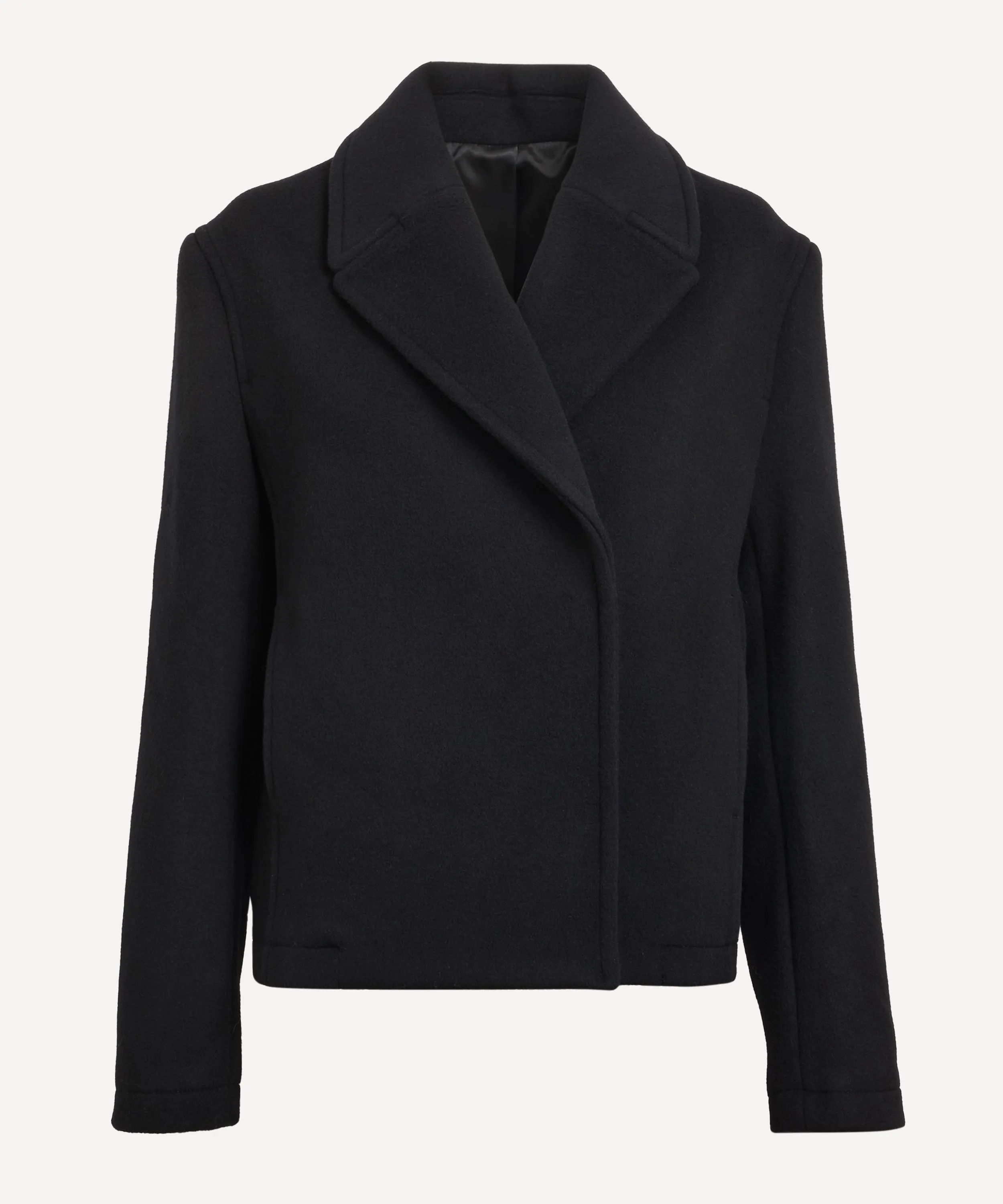 Cropped Wool-Blend Peacoat