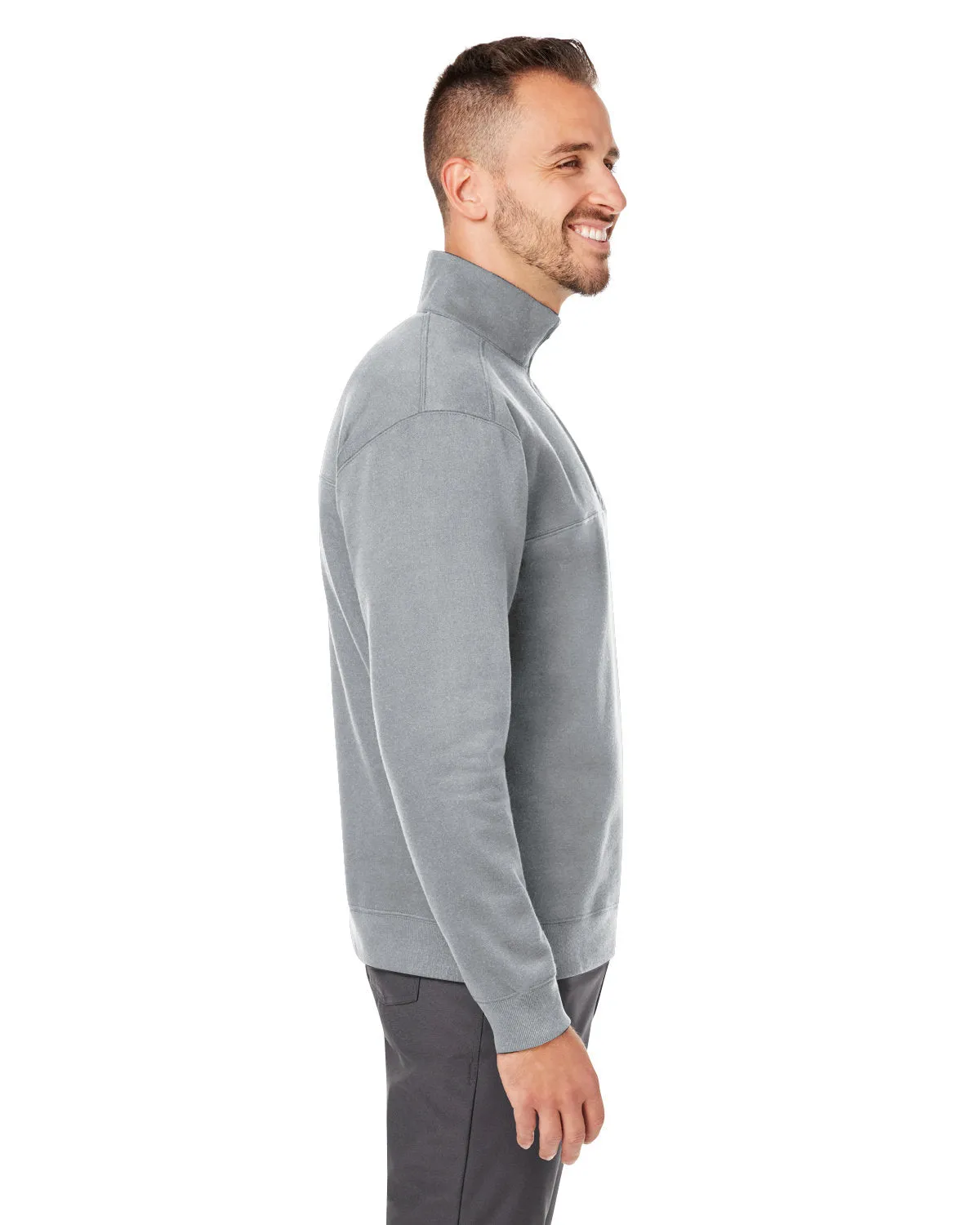 Custom Columbia Mens Hart Mountain Half-Zip Sweater, Charcoal Heather