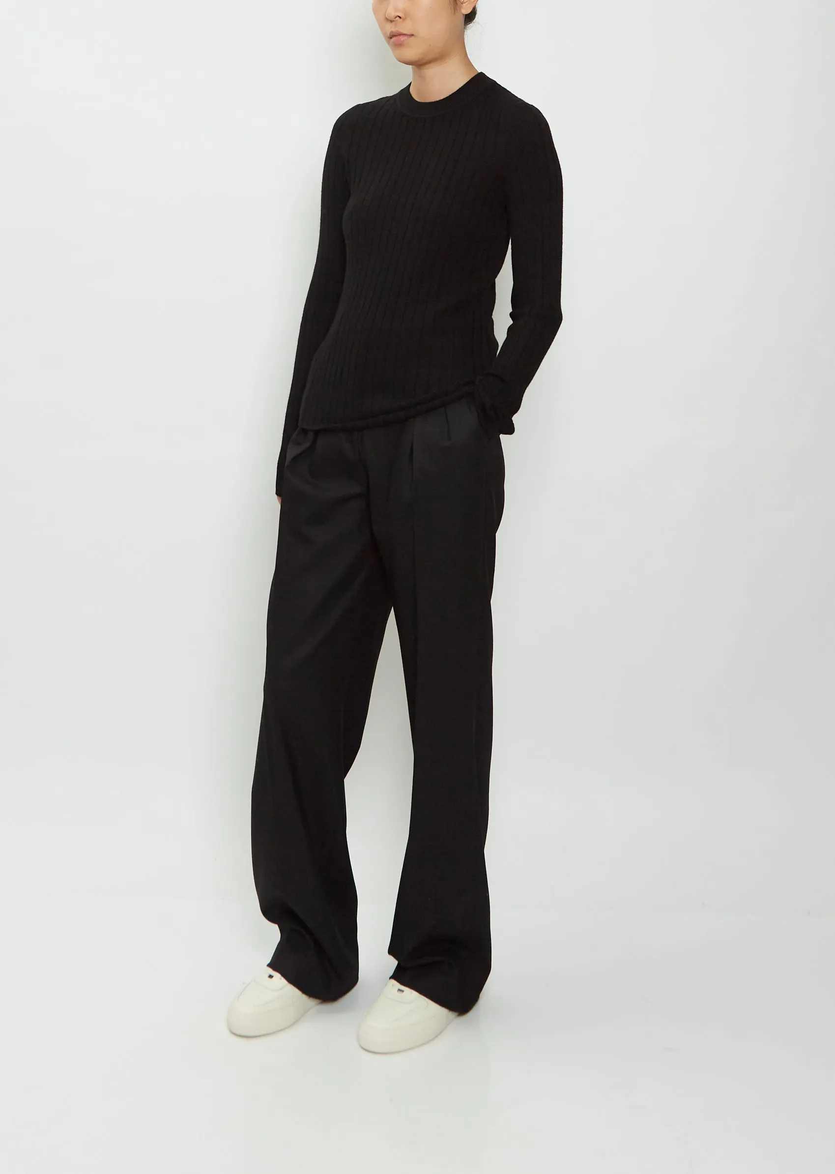 Dapa Wool Cashmere Sweater — Black