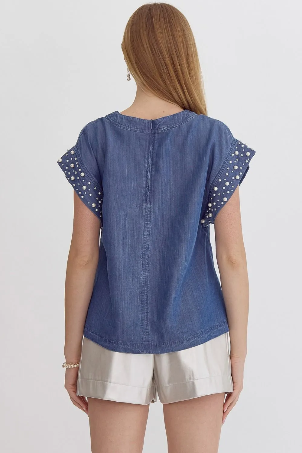 Denim Round Neck Shirt