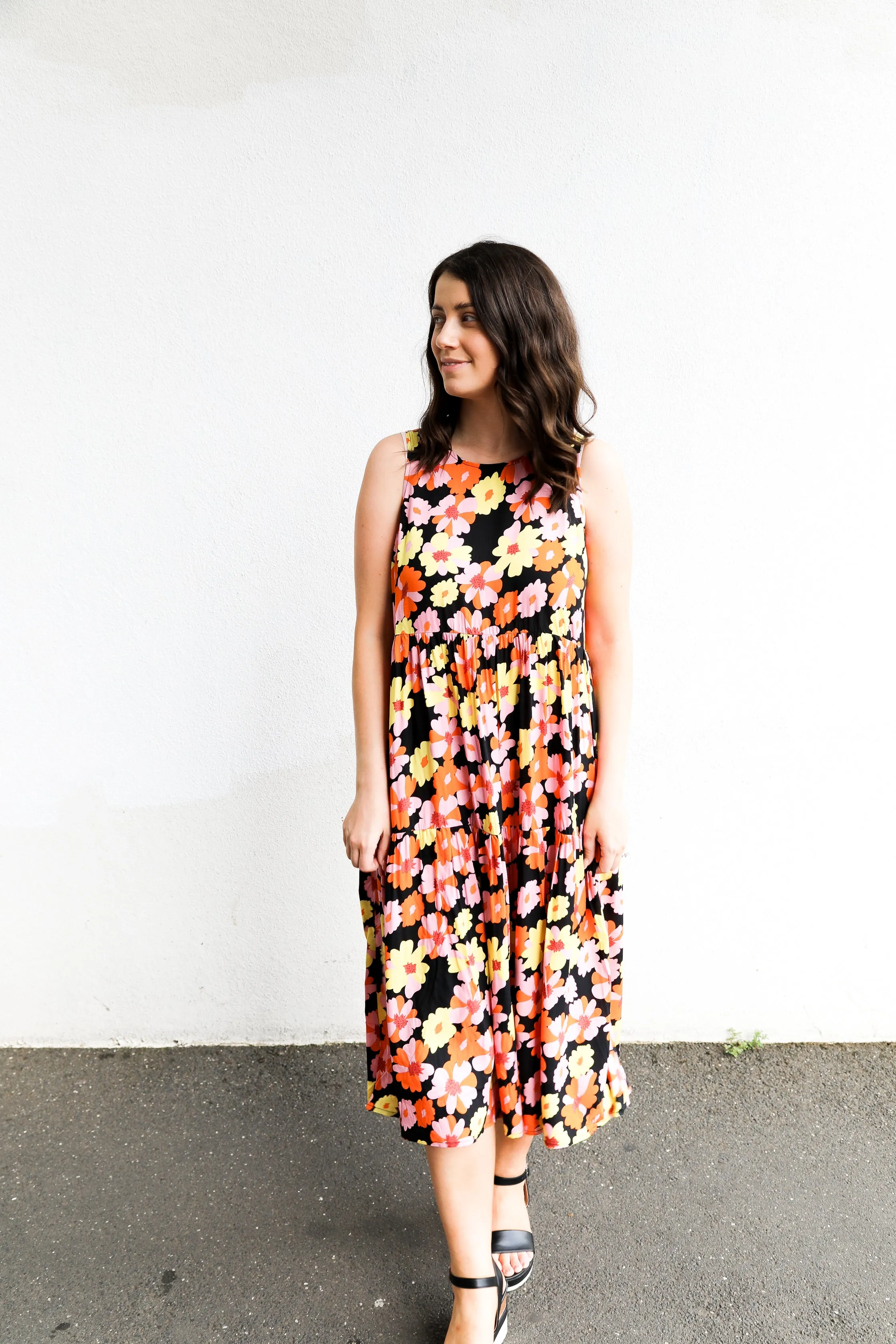 Dorit Dress - Black Floral Multi