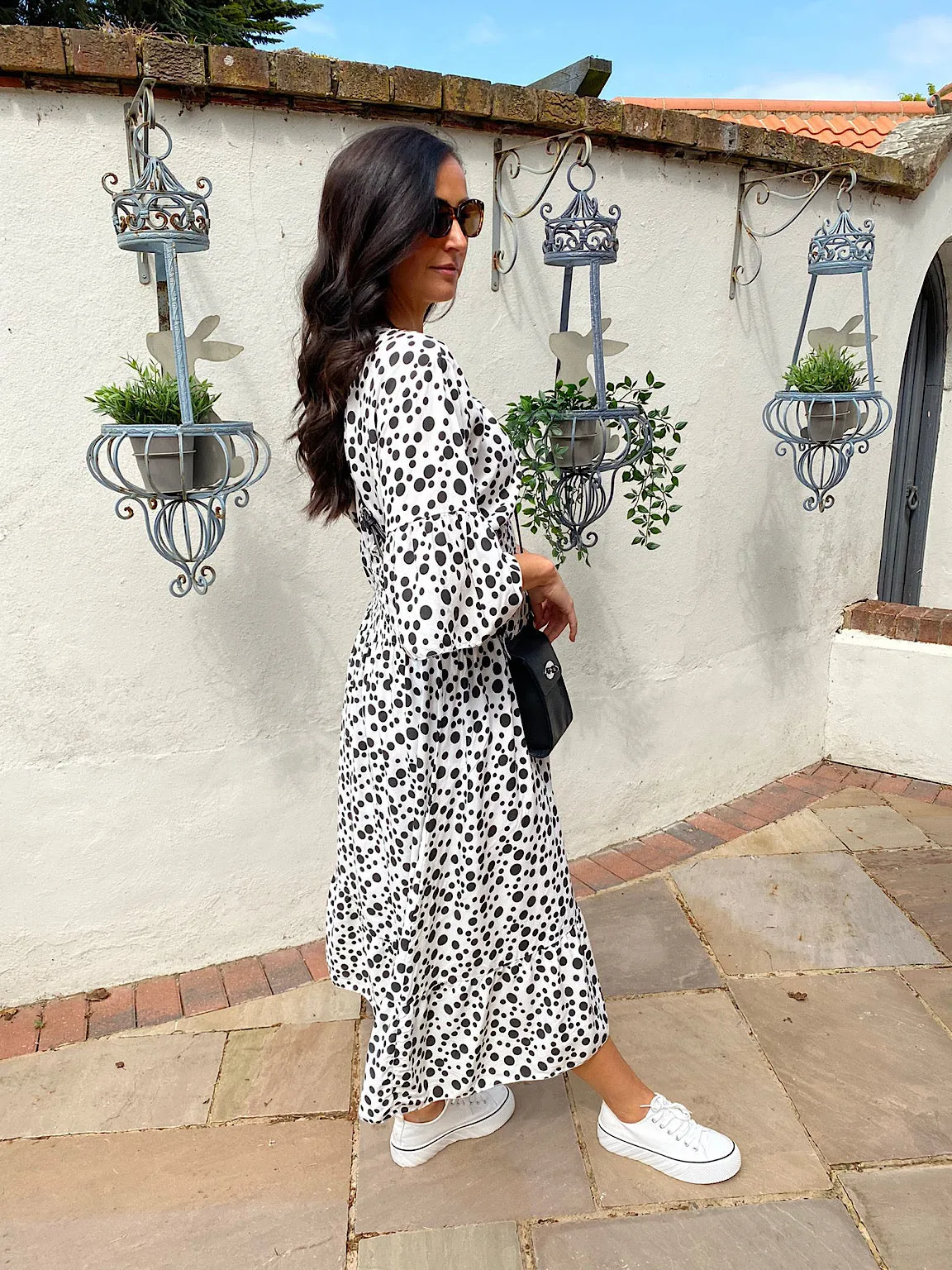 Dotty Print Maxi Dress Leanne