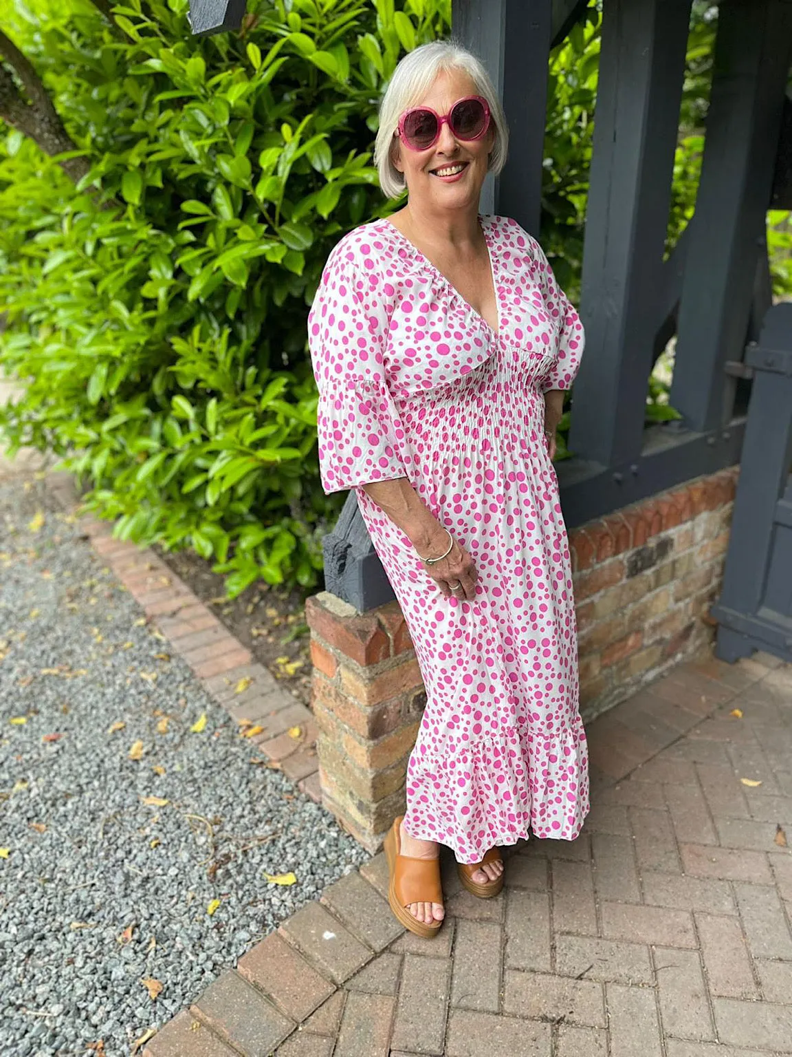 Dotty Print Maxi Dress Leanne