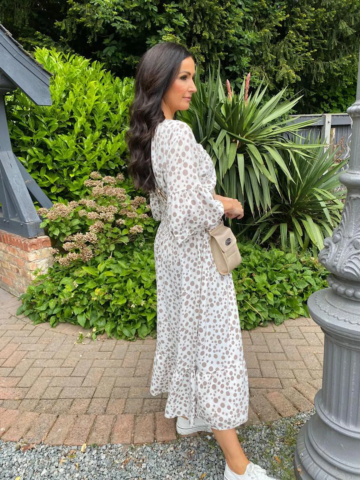 Dotty Print Maxi Dress Leanne