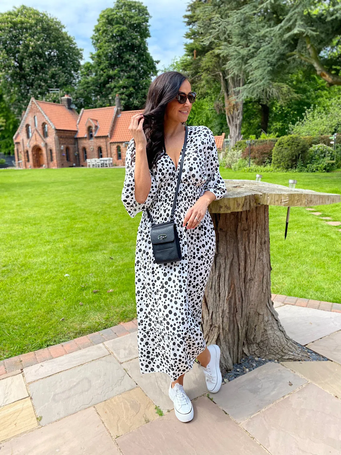 Dotty Print Maxi Dress Leanne