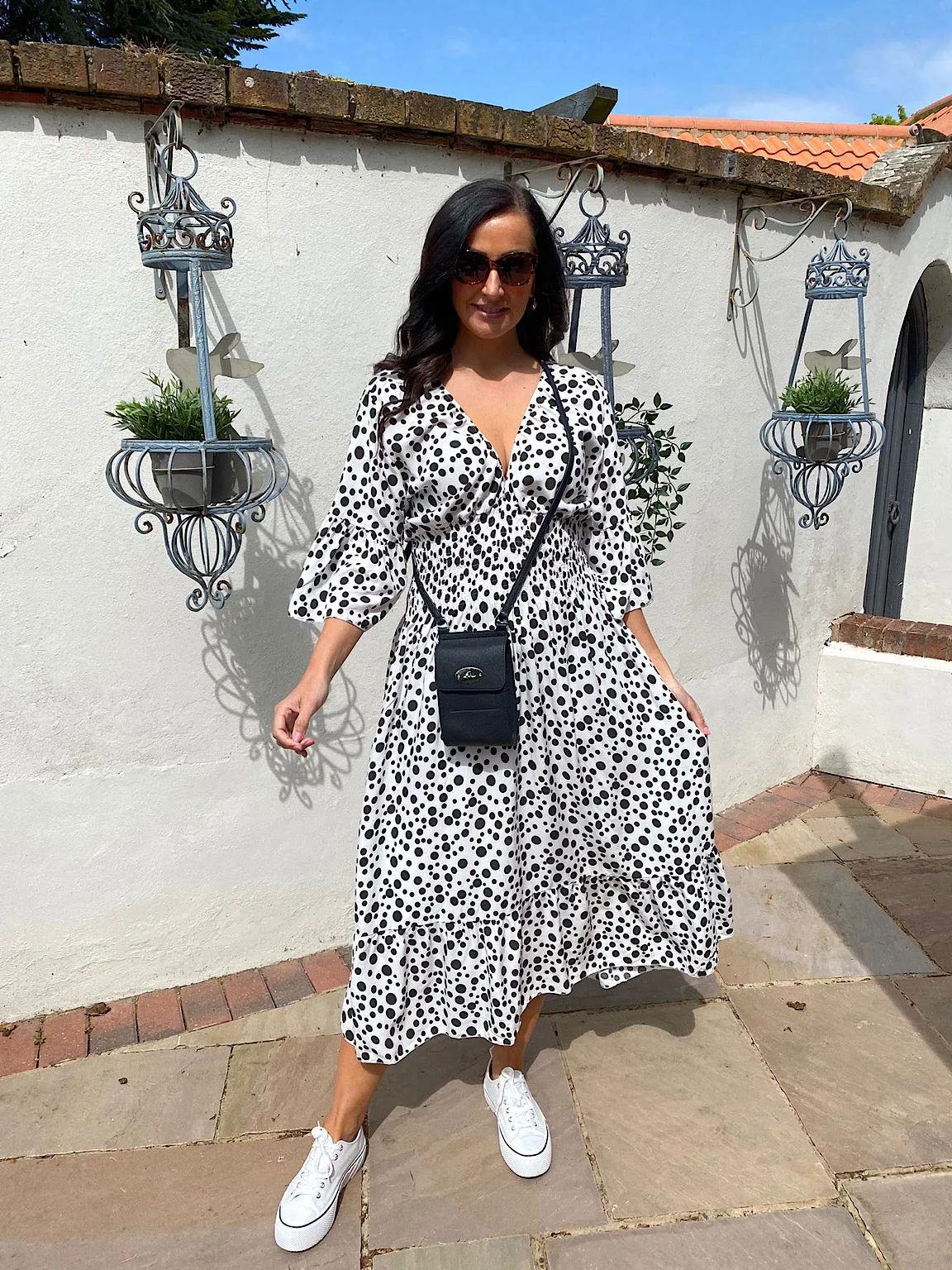 Dotty Print Maxi Dress Leanne