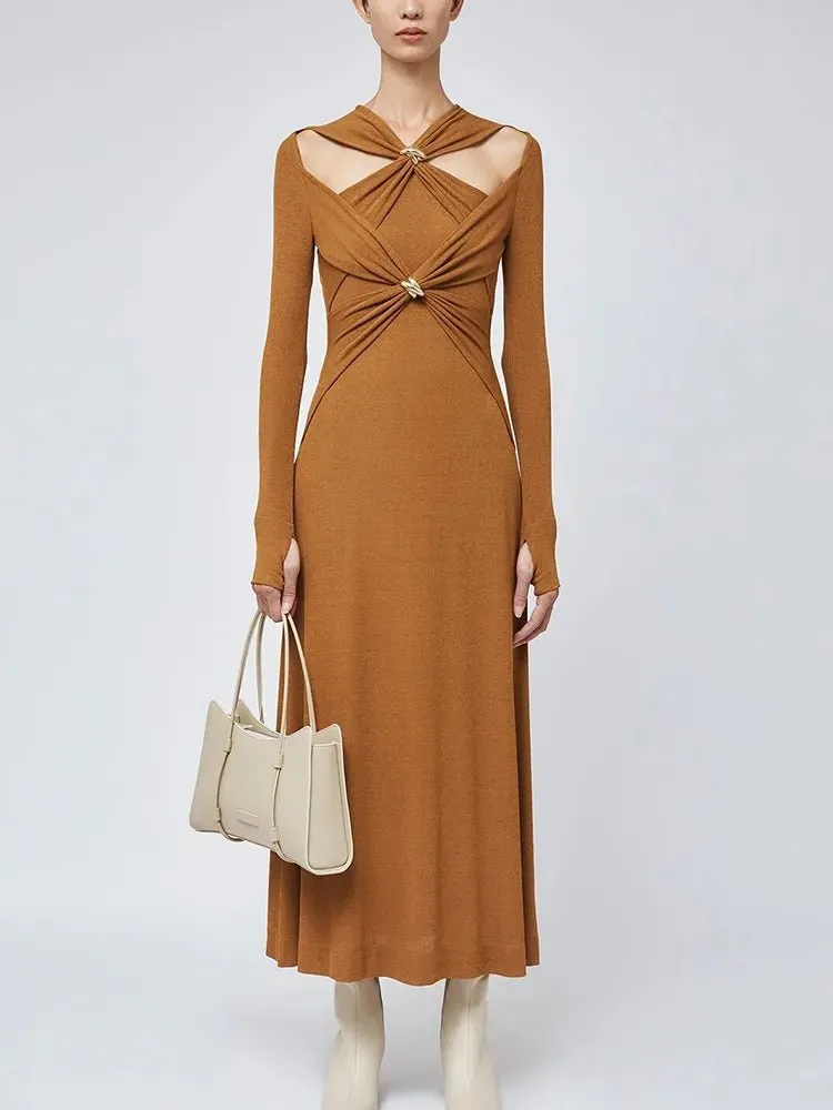 Elegant Hollow Knit Dress - Google SEO Result.