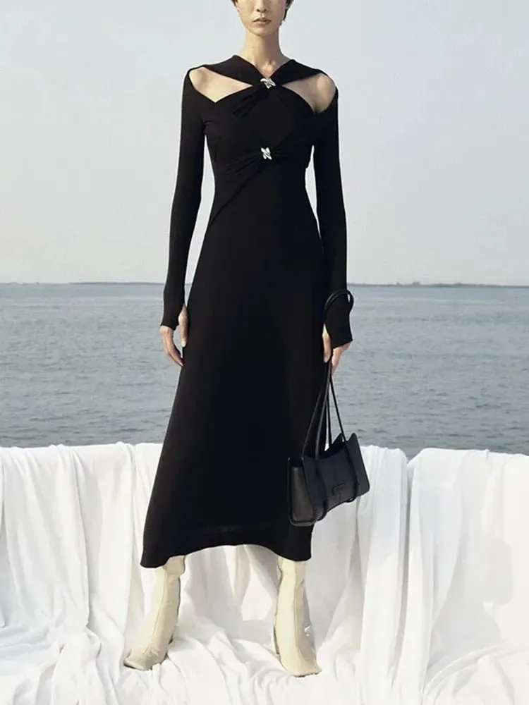 Elegant Hollow Knit Dress - Google SEO Result.