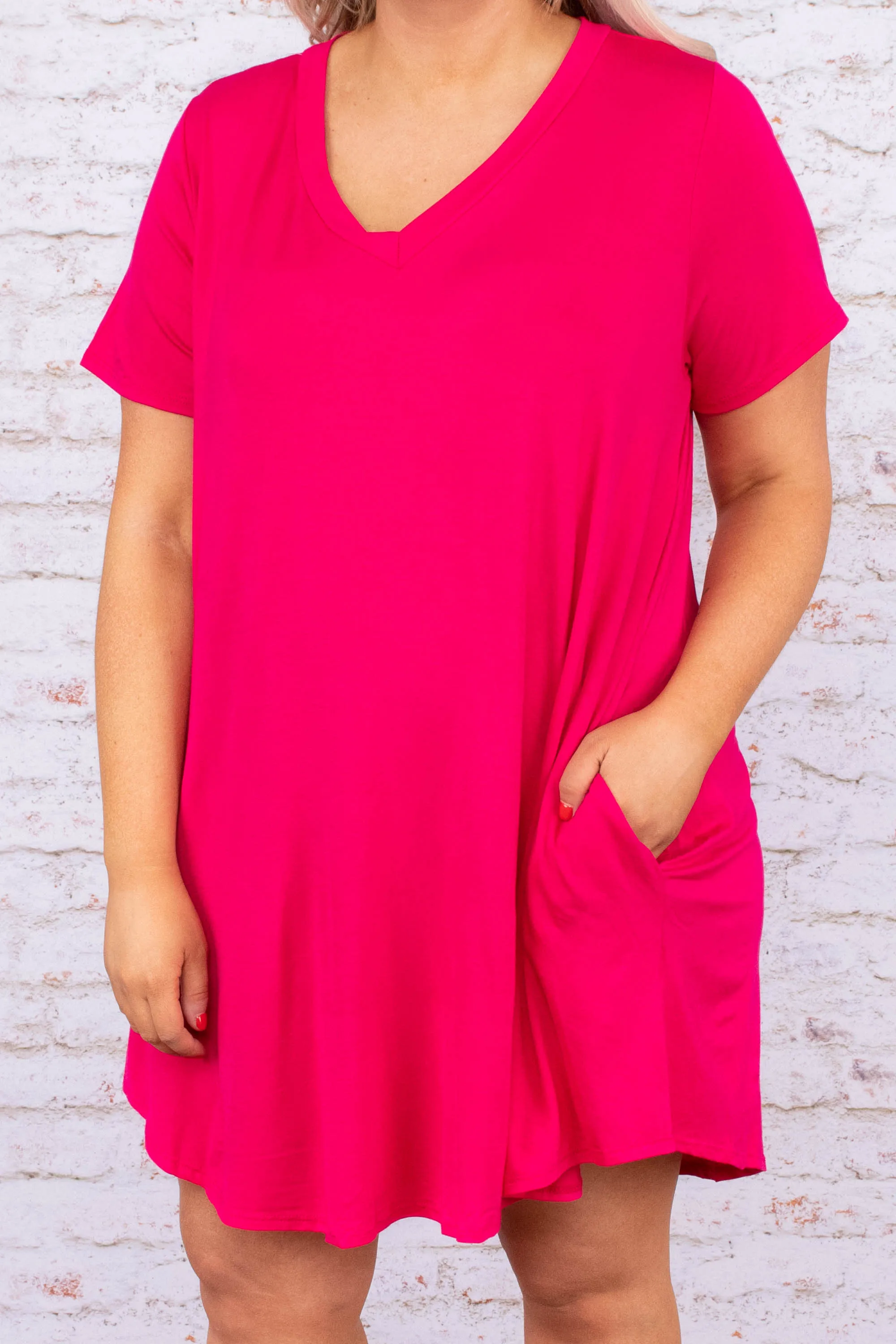 Ellie Dress in Fuchsia - Shop Now