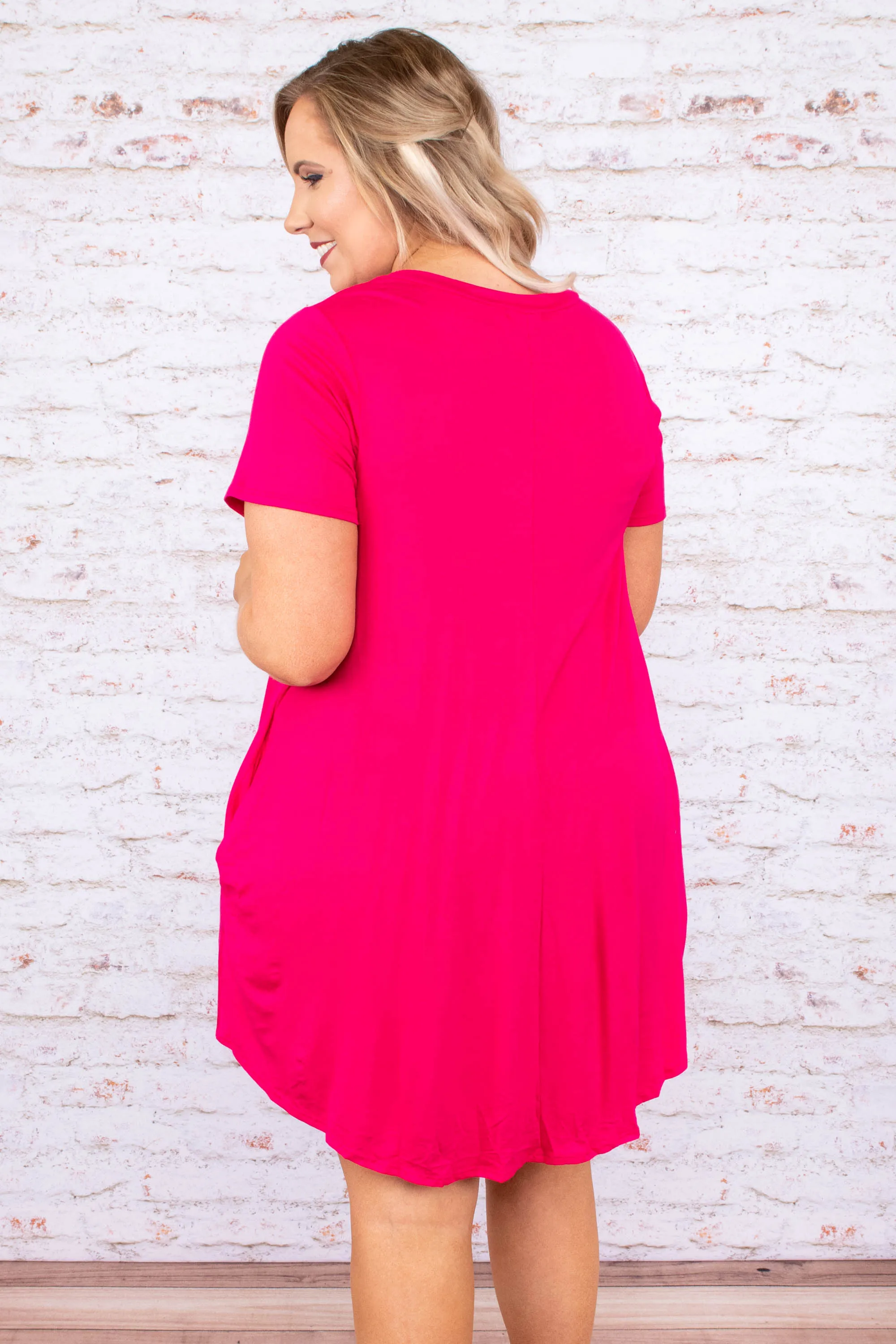 Ellie Dress in Fuchsia - Shop Now