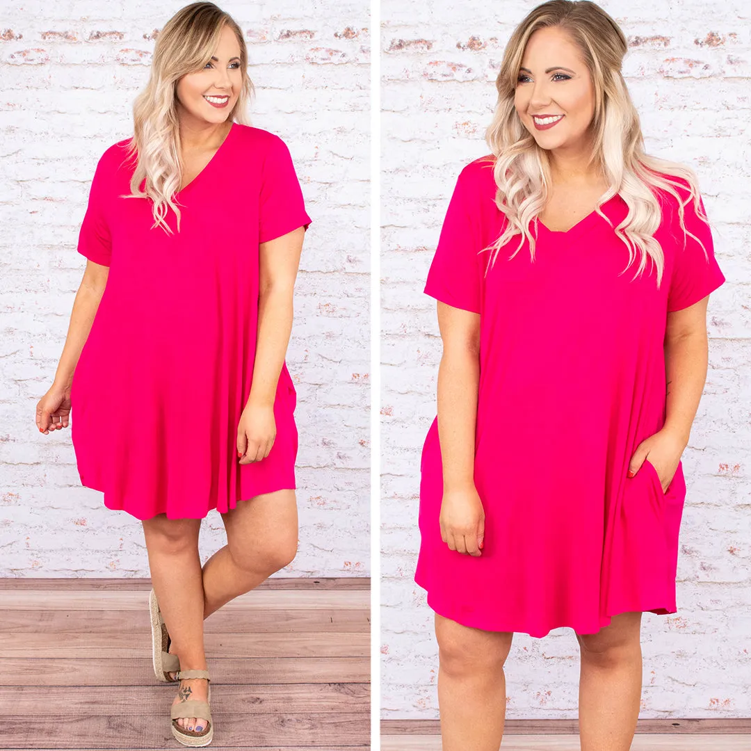 Ellie Dress in Fuchsia - Shop Now