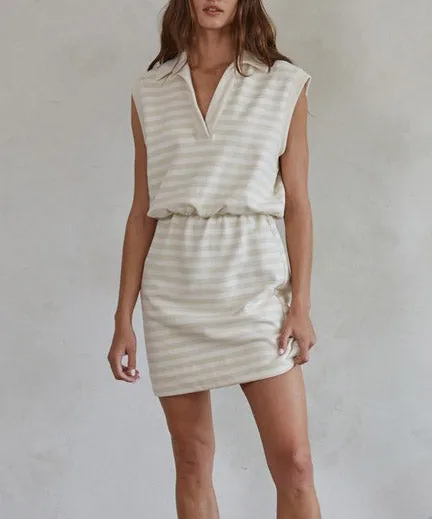 Erie Soft Stripe Dress Natural - Buy Online Now