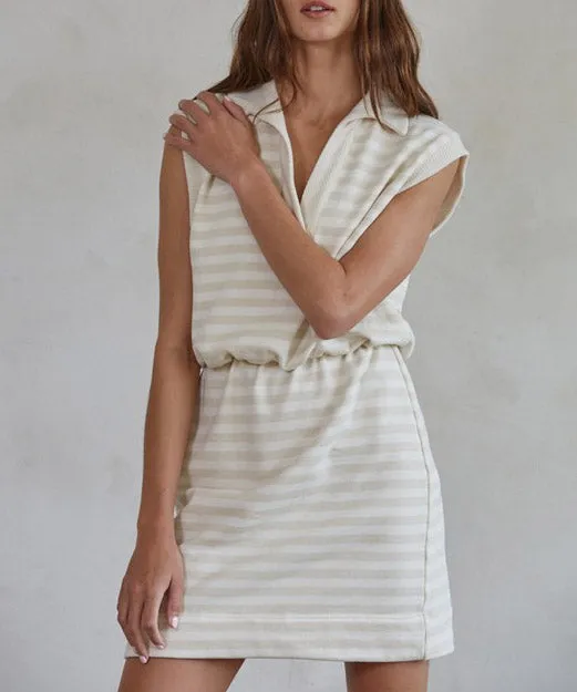 Erie Soft Stripe Dress Natural - Buy Online Now