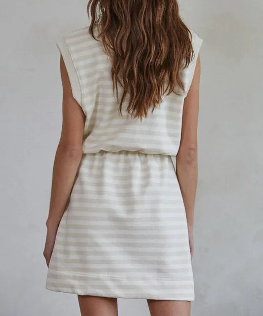 Erie Soft Stripe Dress Natural - Buy Online Now