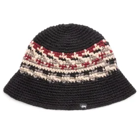 Fairisle Bucket Hat - Black