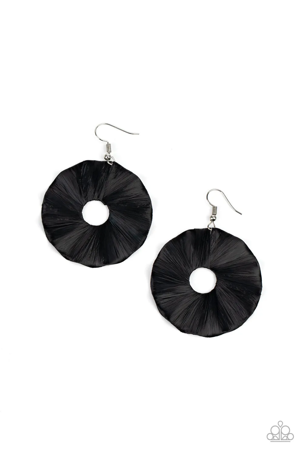 Fan the Breeze - Black Earring - Search engine optimization-friendly