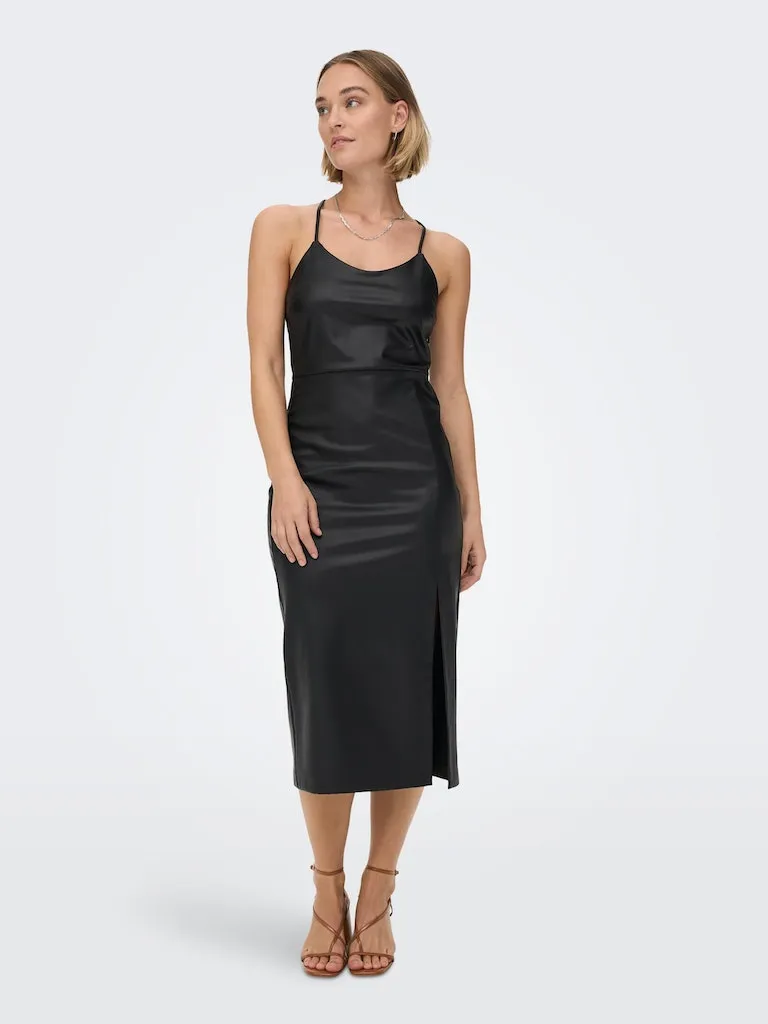 Faux Leather Dress - Rina Collection