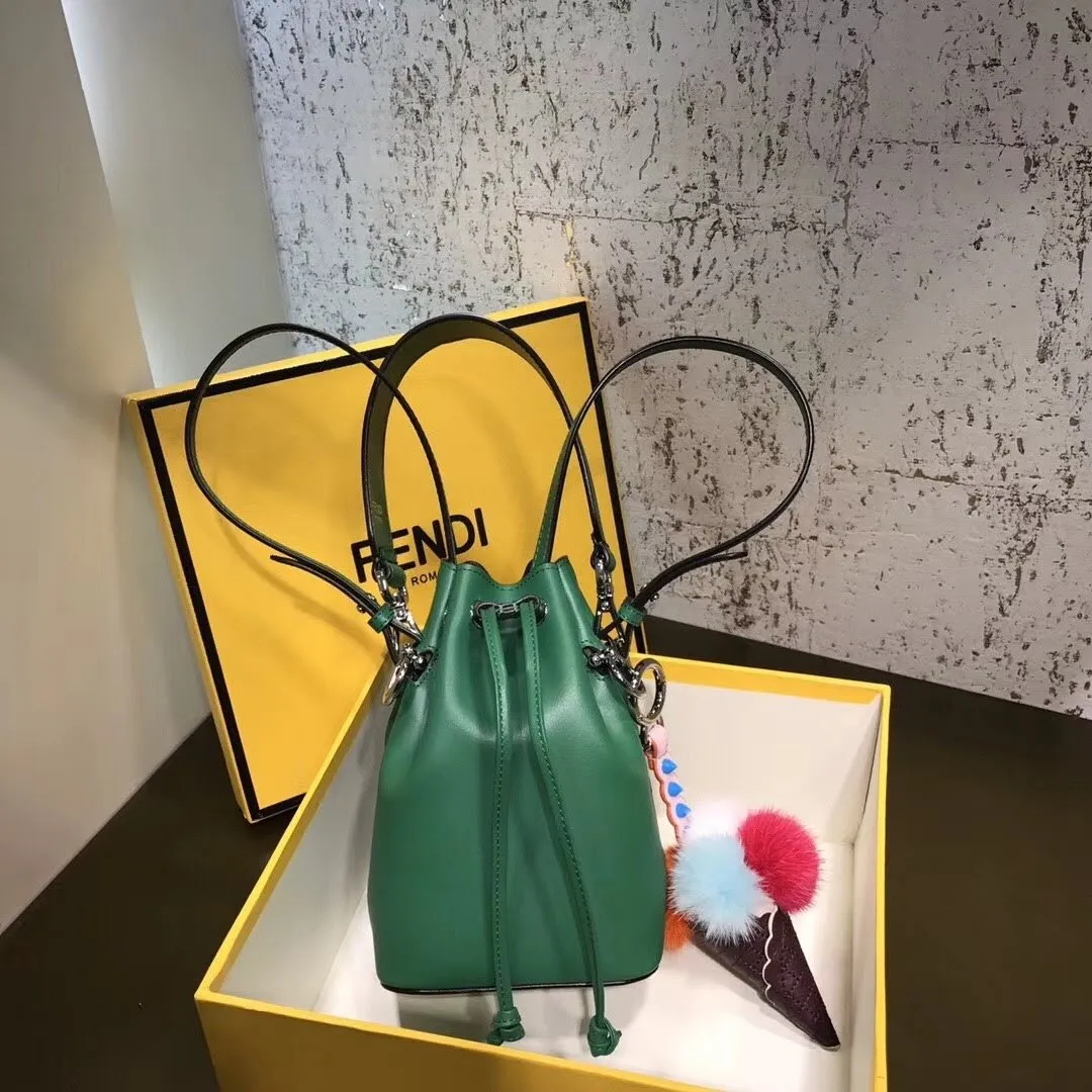 Fendi Mon Tresor Green Leather Mini Bag