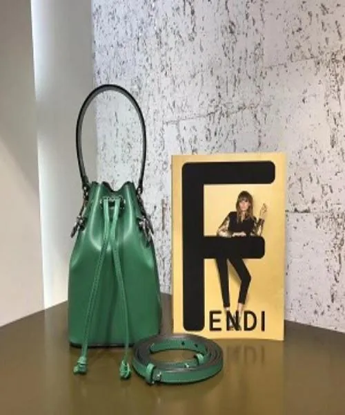 Fendi Mon Tresor Green Leather Mini Bag