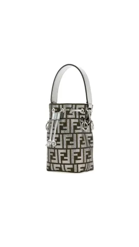 FF Embroidery Mon Trésor Bucket Bag - Grey/Black