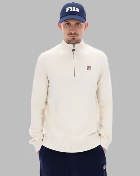 FILA ALESI Quarter Zip Funnel Knit Gardenia