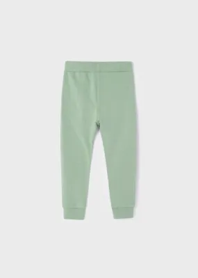 Fleece jogger pants for girls in mint color