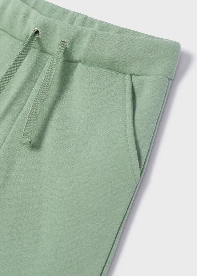 Fleece jogger pants for girls in mint color