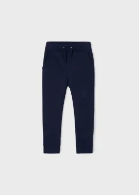 Fleece jogger pants for girls - Navy