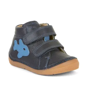 Froddo Paix Navy Ankle Boots, Velcro Closure, Airplane Detail.